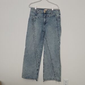 Kut from the Kloth Light Blue Wide Leg High Rise Bohemian Jeans Denim Size 12